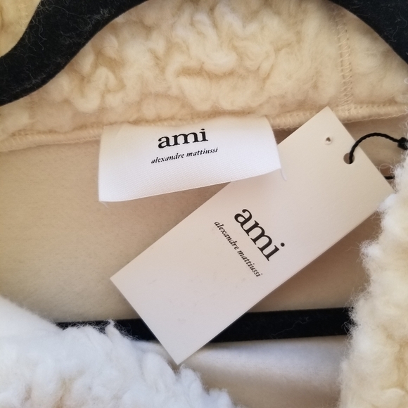 AMI | NWT Faux Shearling Hoodie - Picture 7 of 13